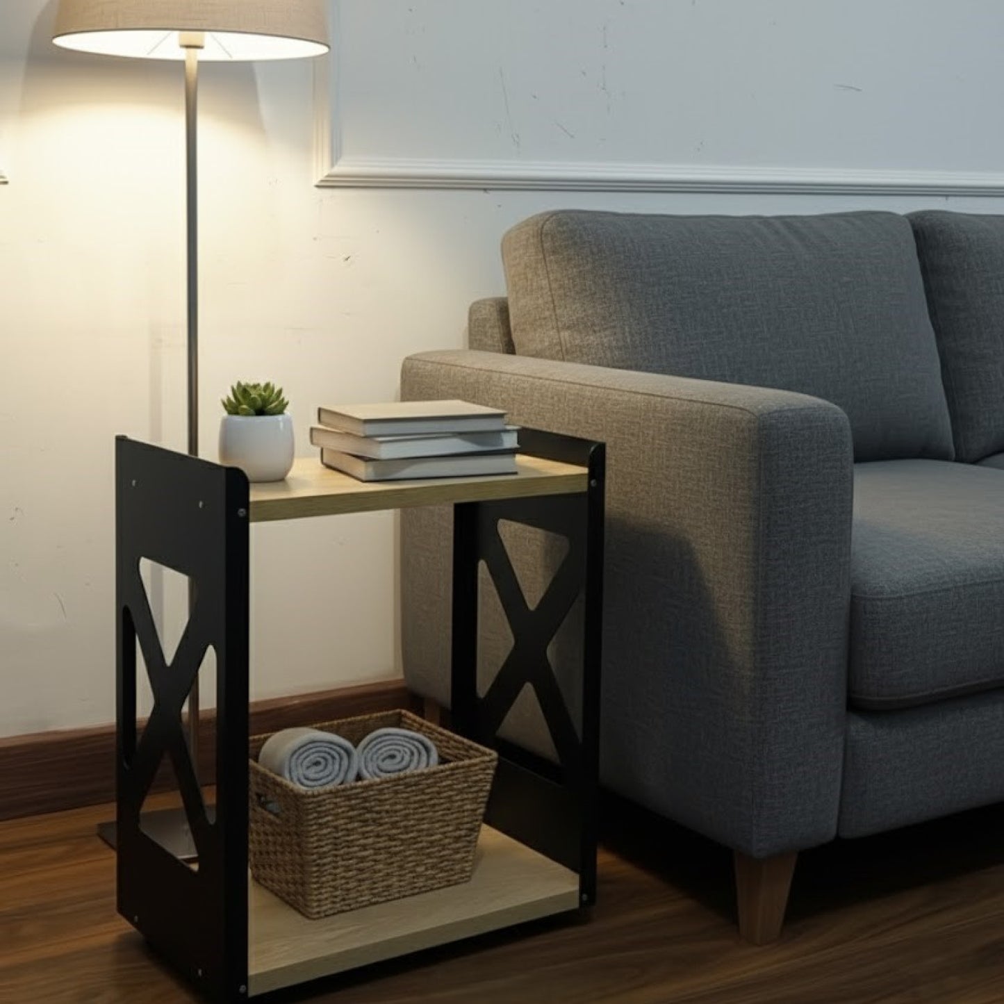 Minimalist Industrial Wheeled Cart