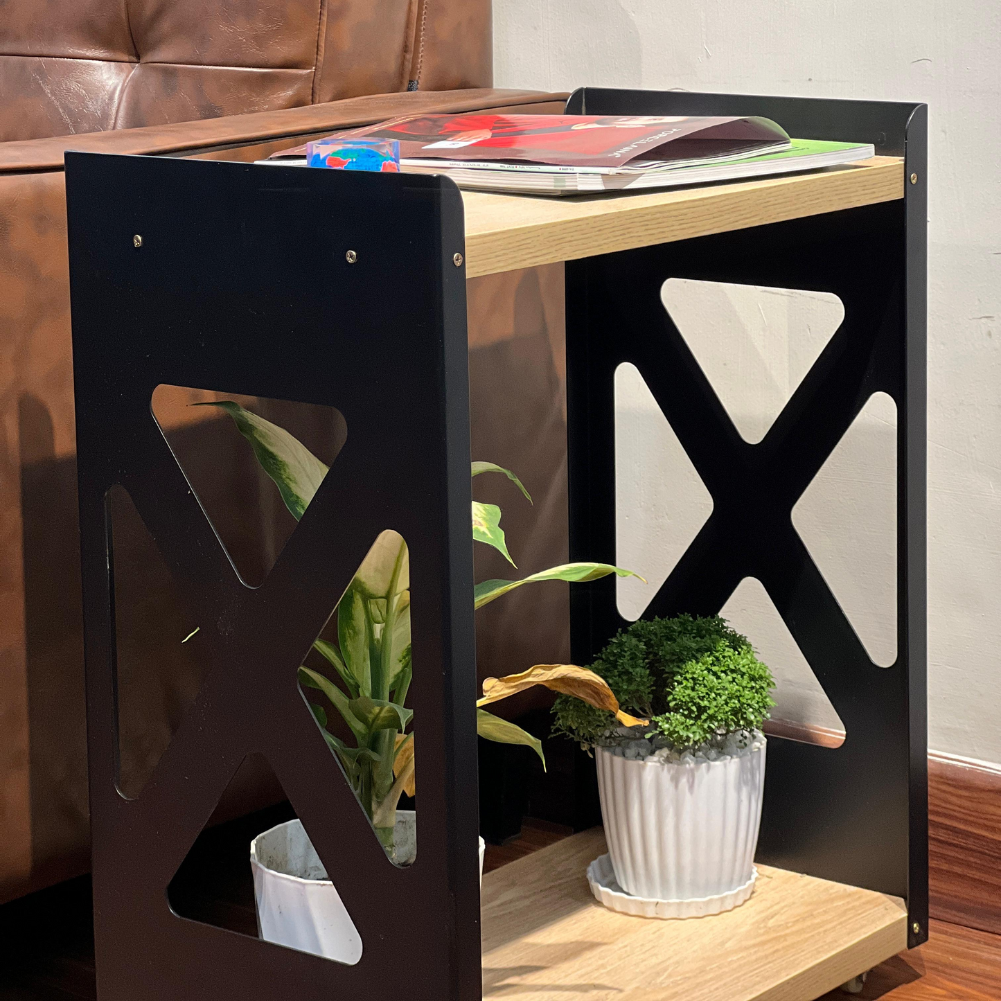 Minimalist Industrial Wheeled Cart