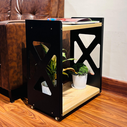 Minimalist Industrial Wheeled Cart