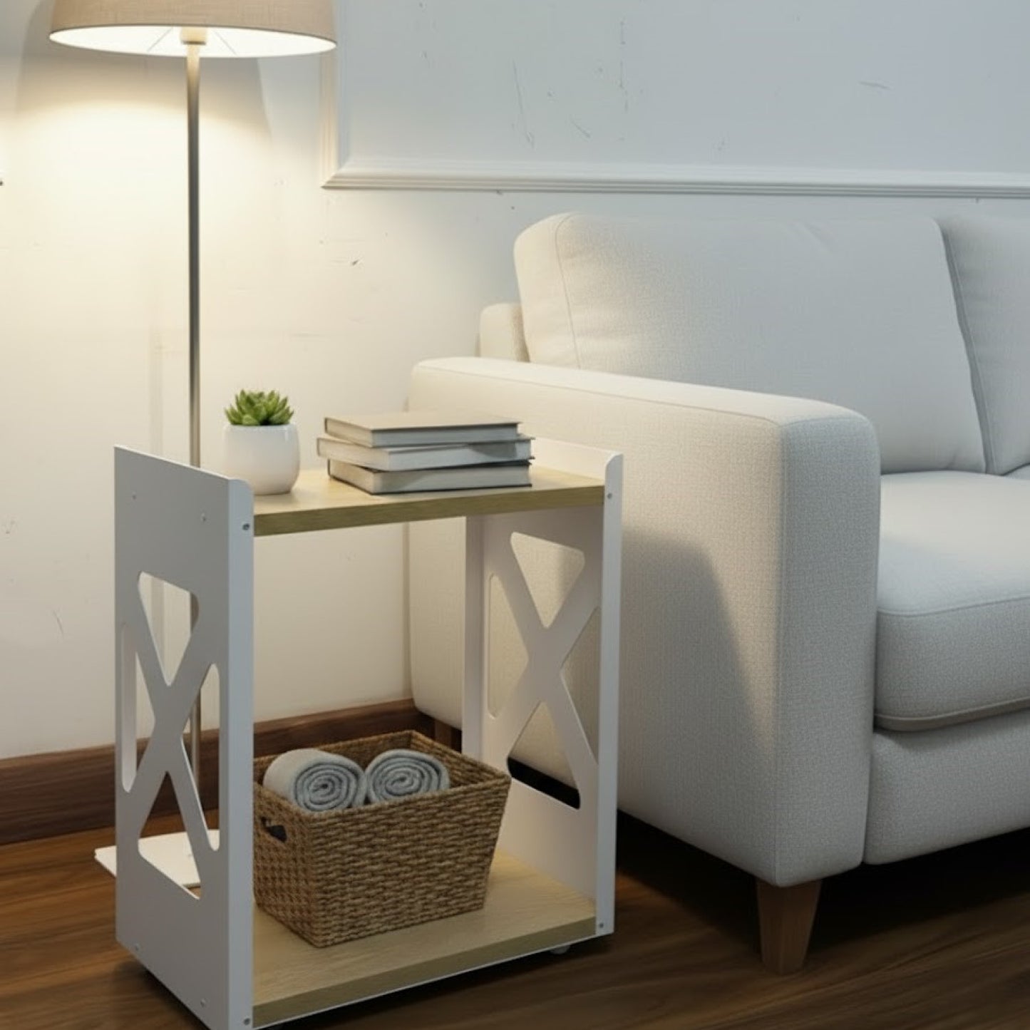 Minimalist Industrial Wheeled Cart